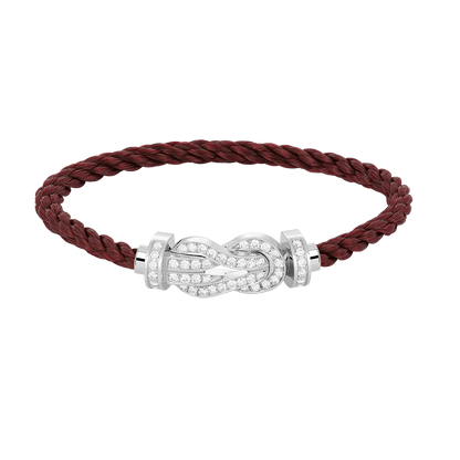 [Riva Jewelry ]CHANCE LARGE 8 FIGURE BUCKLE FULL DIAMOND BRACELET SILVER