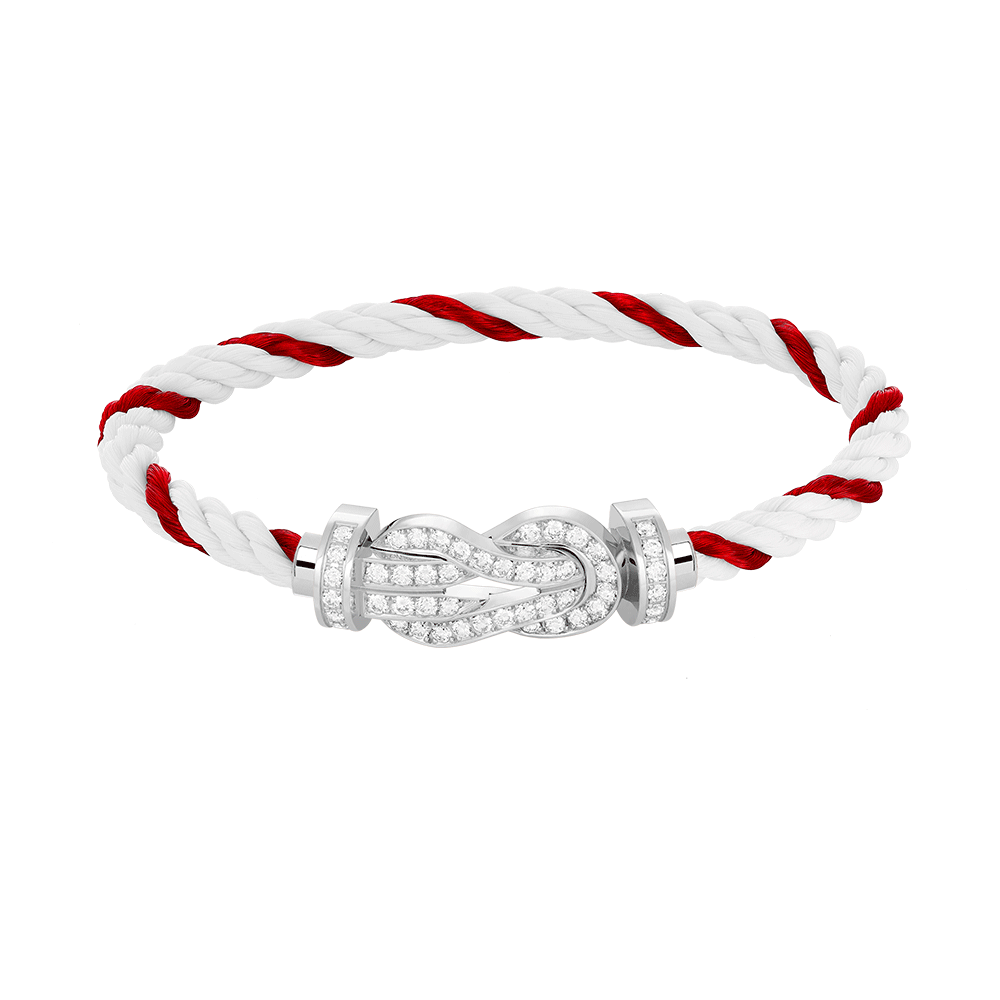 [Riva Jewelry ]CHANCE LARGE 8 FIGURE BUCKLE FULL DIAMOND BRACELET SILVER