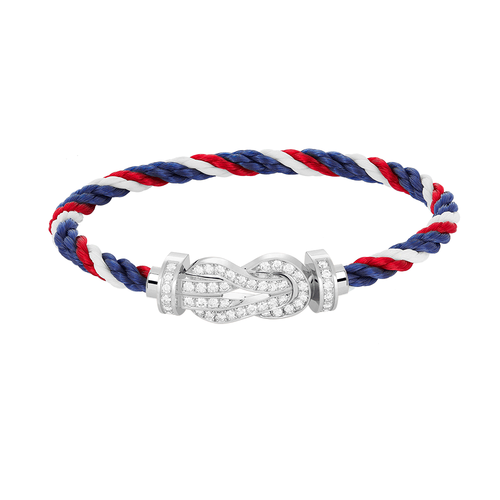 [Riva Jewelry ]CHANCE LARGE 8 FIGURE BUCKLE FULL DIAMOND BRACELET SILVER