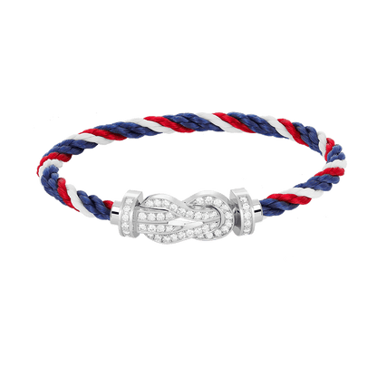 [Riva Jewelry ]CHANCE LARGE 8 FIGURE BUCKLE FULL DIAMOND BRACELET SILVER