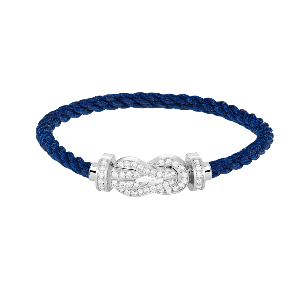 [Riva Jewelry ]CHANCE LARGE 8 FIGURE BUCKLE FULL DIAMOND BRACELET SILVER