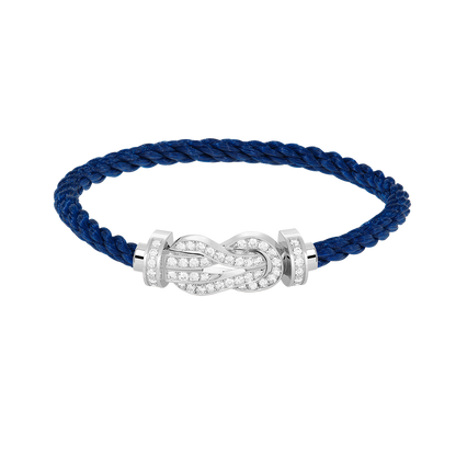 [Riva Jewelry ]CHANCE LARGE 8 FIGURE BUCKLE FULL DIAMOND BRACELET SILVER