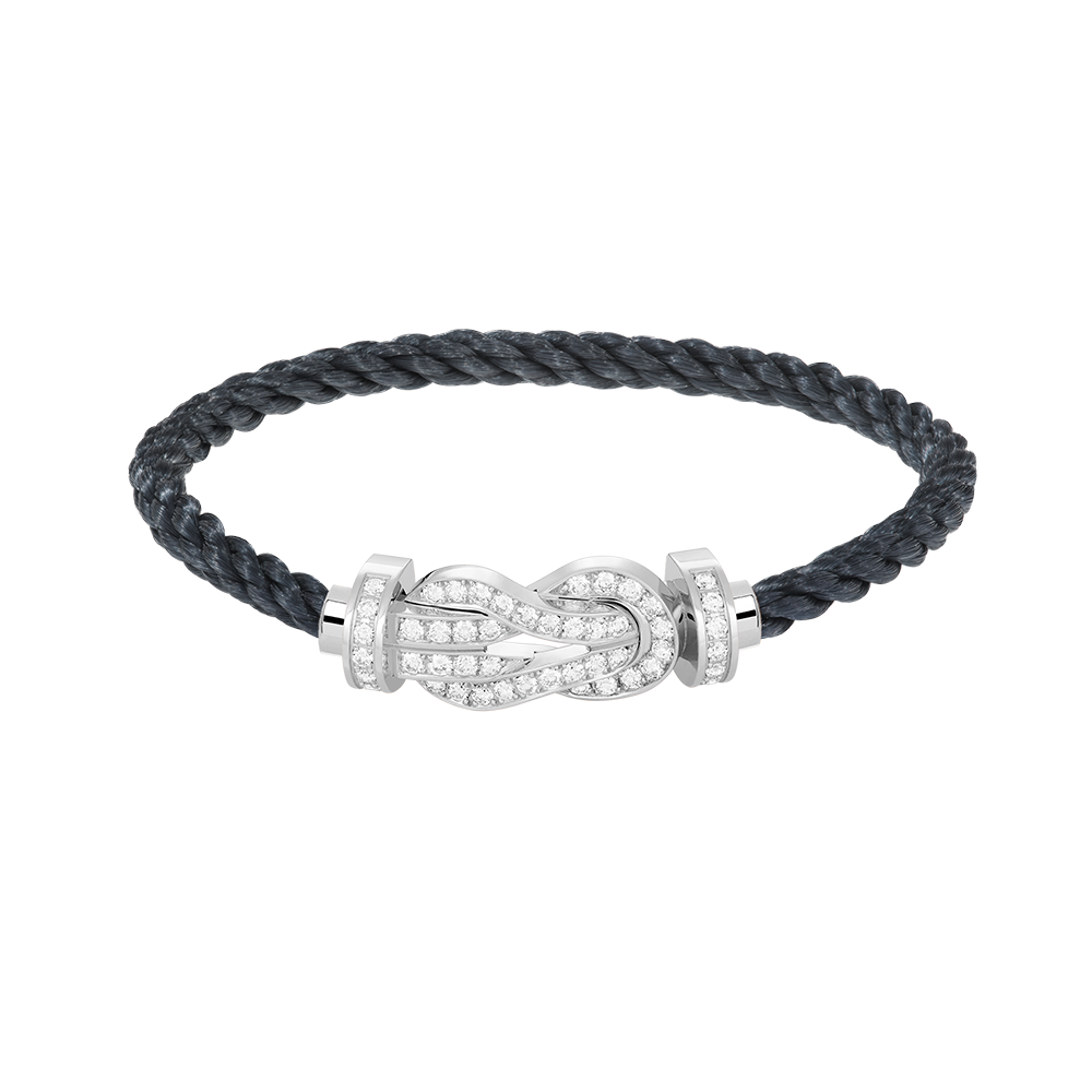 [Riva Jewelry ]CHANCE LARGE 8 FIGURE BUCKLE FULL DIAMOND BRACELET SILVER