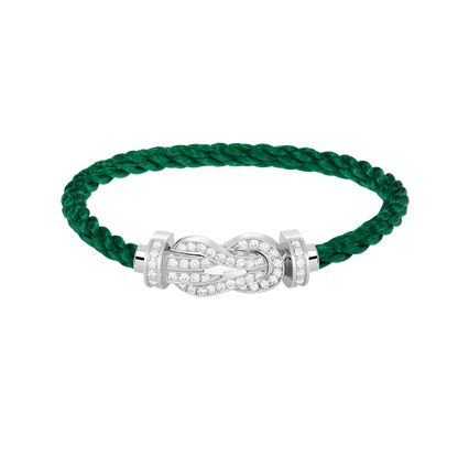 [Riva Jewelry]LARGE 8-FIGURE BUCKLE FULL DIAMOND BRACELET -WHITE GOLD