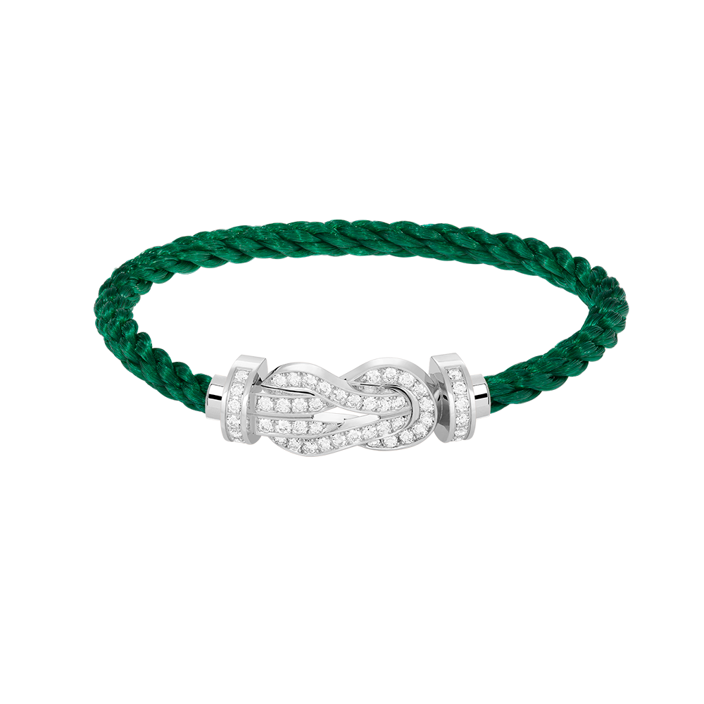[Riva Jewelry ]CHANCE LARGE 8 FIGURE BUCKLE FULL DIAMOND BRACELET SILVER