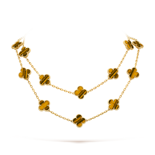 [Riva Jewelry ]CLOVER 20 MOTIFS TIGER EYE ROSE GOLD