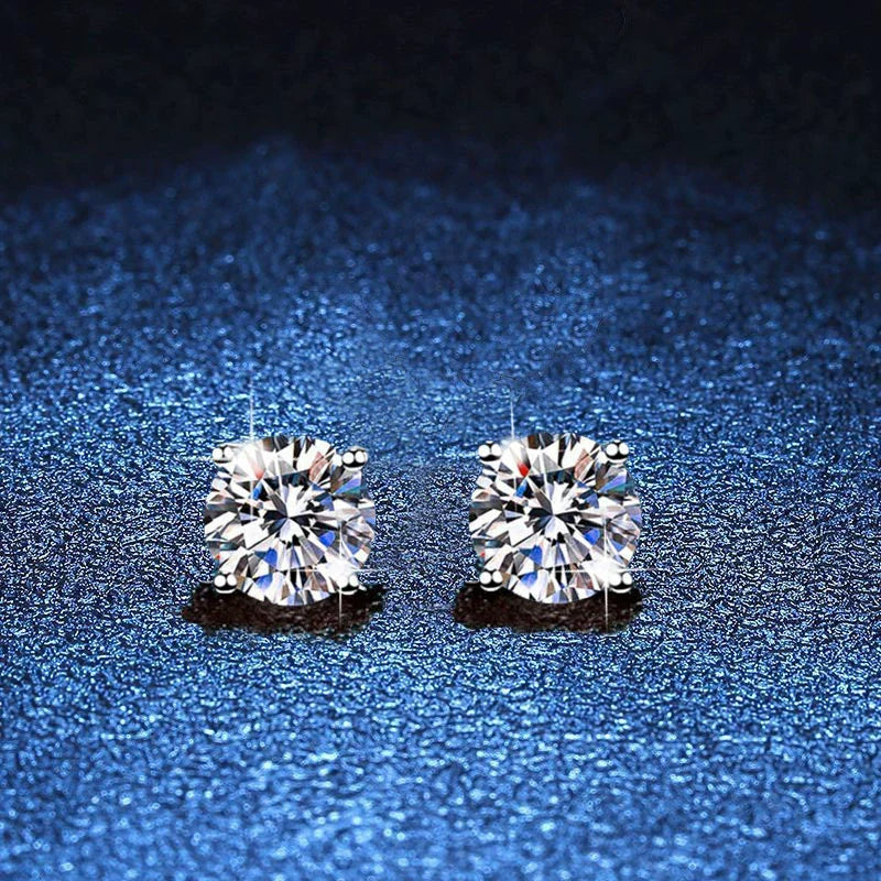 [Riva Jewelry]VIERZACKIGE MOISSANIT-OHRRINGE