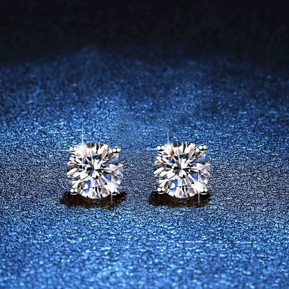 [Riva Jewelry]VIERZACKIGE MOISSANIT-OHRRINGE