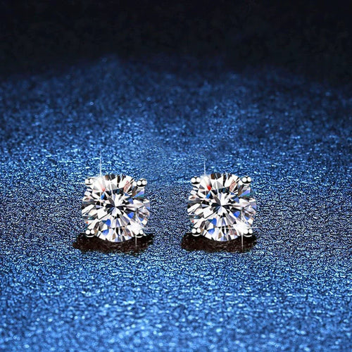 [Riva Jewelry]VIERZACKIGE MOISSANIT-OHRRINGE