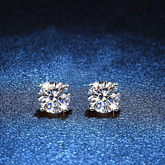 [Riva Jewelry]VIERZACKIGE MOISSANIT-OHRRINGE