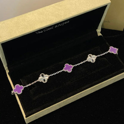 [Riva Jewelry ] CLOVER 5 MOTIF VIOLET BRACELET COLLECTION