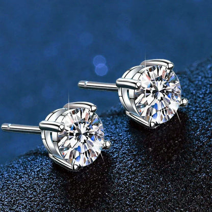 [Riva Jewelry]VIERZACKIGE MOISSANIT-OHRRINGE