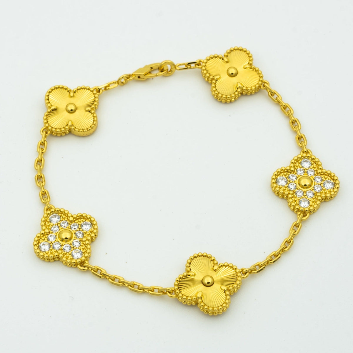 [Riva Jewelry ] CLOVER 5 MOTIF LASER BRACELET COLLECTION