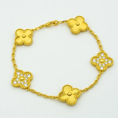 [Riva Jewelry ] CLOVER 5 MOTIF LASER BRACELET COLLECTION
