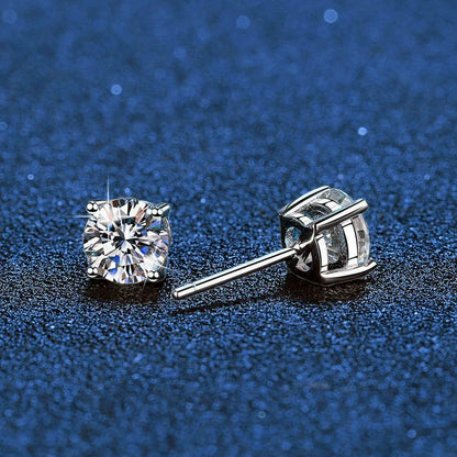 [Riva Jewelry]VIERZACKIGE MOISSANIT-OHRRINGE