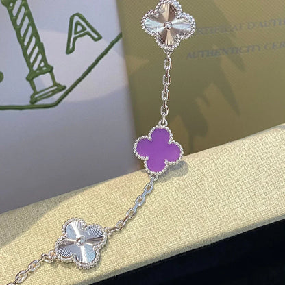 [Riva Jewelry ] CLOVER 5 MOTIF VIOLET BRACELET COLLECTION