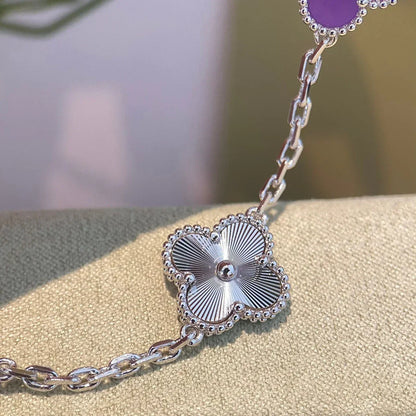 [Riva Jewelry ] CLOVER 5 MOTIF VIOLET BRACELET COLLECTION