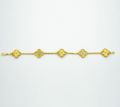 [Riva Jewelry ] CLOVER 5 MOTIF LASER BRACELET COLLECTION