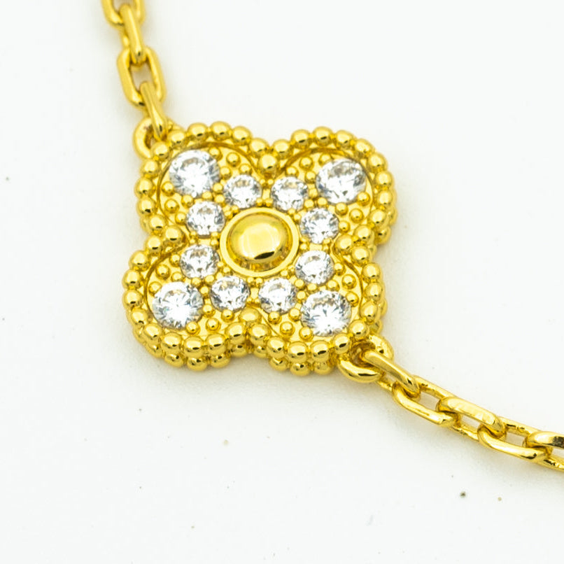 [Riva Jewelry ] CLOVER 5 MOTIF LASER BRACELET COLLECTION
