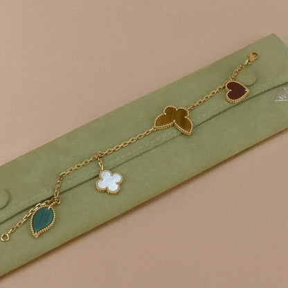 [Riva Jewelry]LUCKY NATURE MULTI-CHARM-ARMBAND