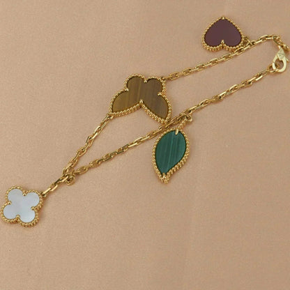 [Riva Jewelry]LUCKY NATURE MULTI-CHARM-ARMBAND