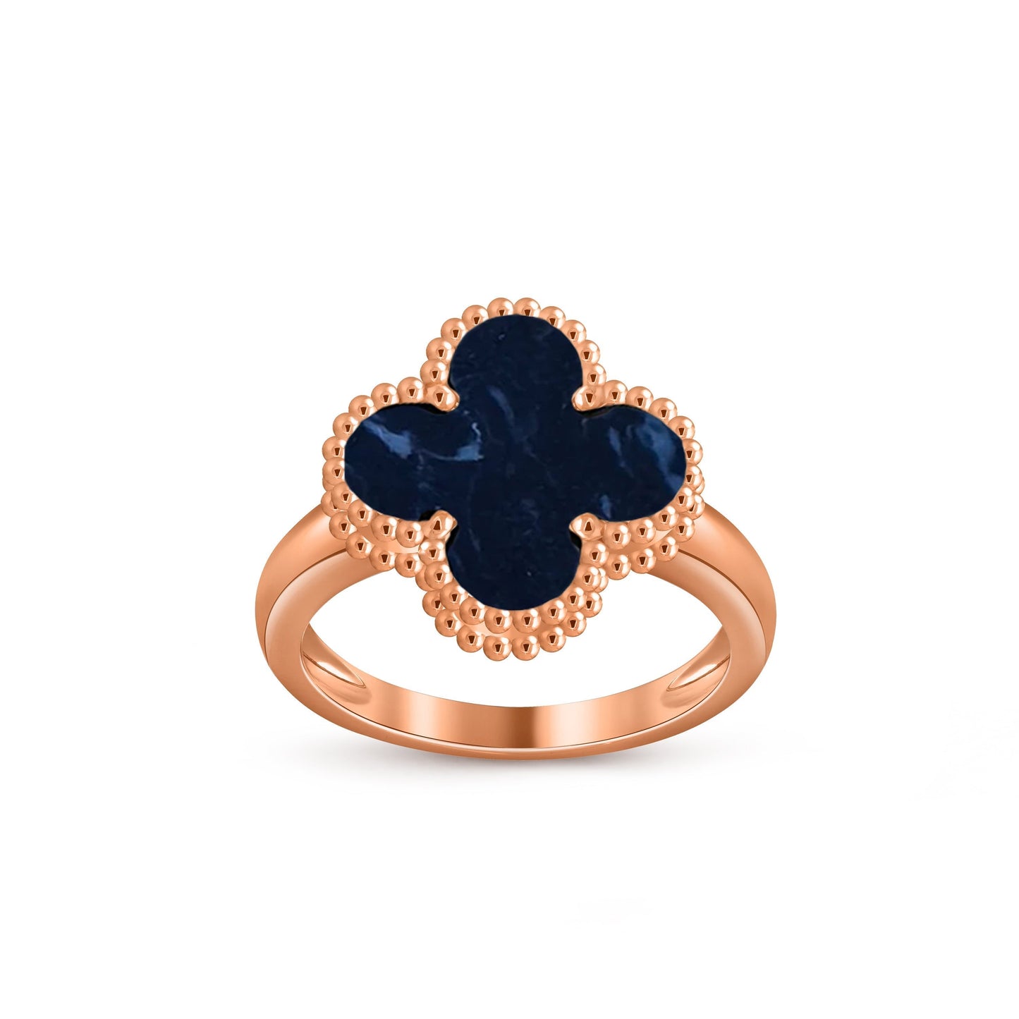 [Riva Jewelry]Glücks-Klee Vintage Roségoldring-Kollektion
