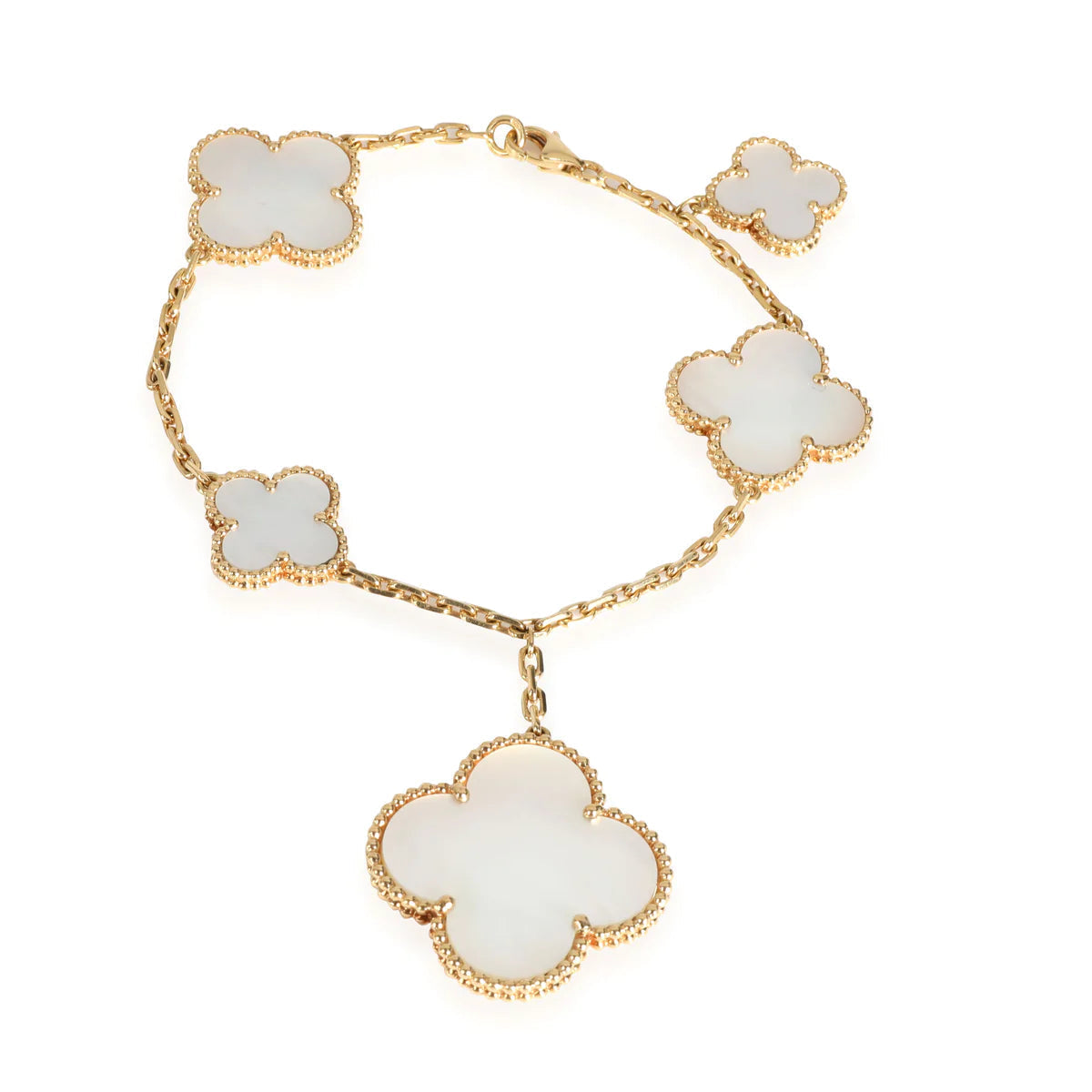 [Riva Jewelry ]MAGIC CLOVER MOP GOLD BRACELET 5 MOTIFS