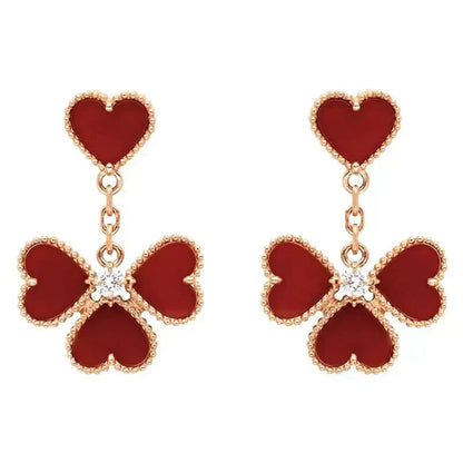 [Riva Jewelry ]SWEET CLOVER CARNELIAN EARRINGS