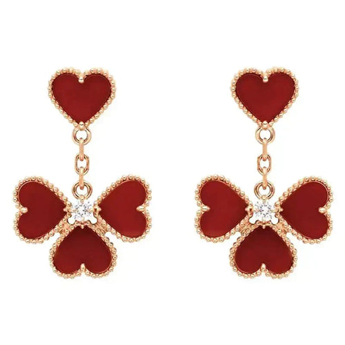 [Riva Jewelry ]SWEET CLOVER CARNELIAN EARRINGS
