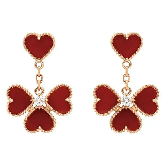 [Riva Jewelry ]SWEET CLOVER CARNELIAN EARRINGS