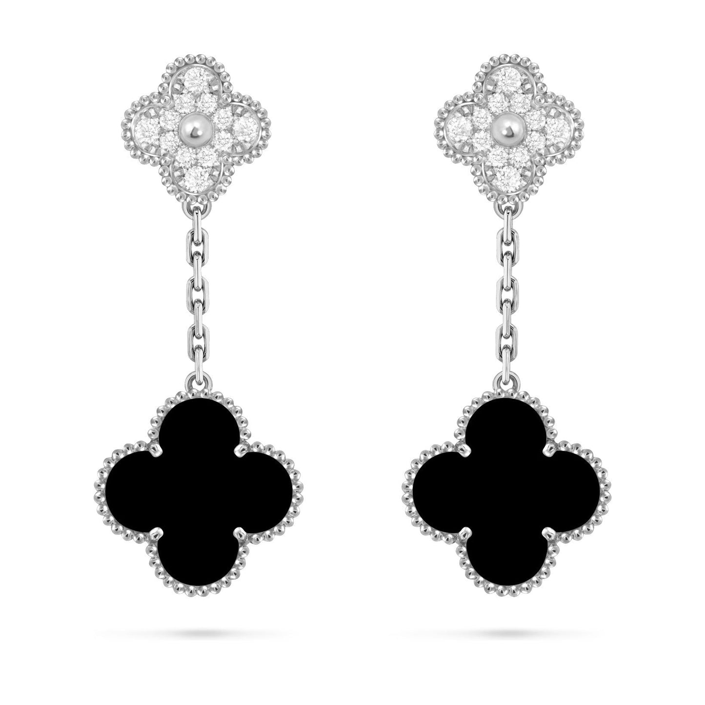 [Riva Jewelry]KLEEBEN-DOPPELMOTIV STATEMENT-OHRRINGE - DOUBLE-CHARM KOLLEKTION