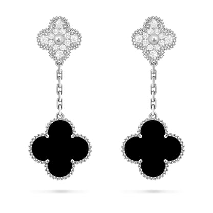 [Riva Jewelry]KLEEBEN-DOPPELMOTIV STATEMENT-OHRRINGE - DOUBLE-CHARM KOLLEKTION
