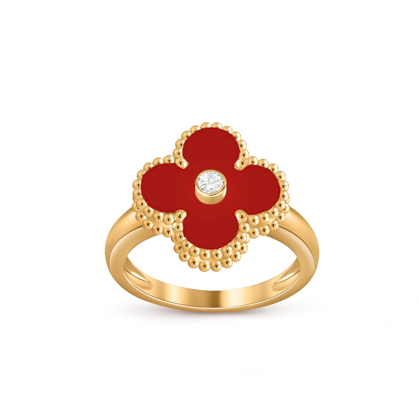 [Riva Jewelry]KOLLEKTION GLÜCKSKLEE GOLDENE RINGE MIT DIAMANTEN