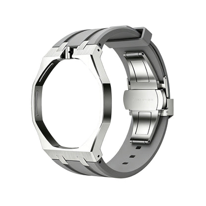 [Riva Jewelry]OAK POP GRAUES STAHL-SILIKONARMBAND
