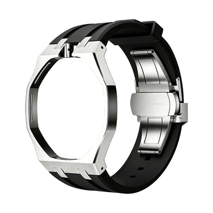 [Riva Jewelry]OAK POP SCHWARZES STAHL SILIKONARMBAND
