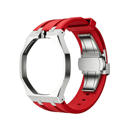 [Riva Jewelry]オークポップ レッド スチール シリコンストラップ