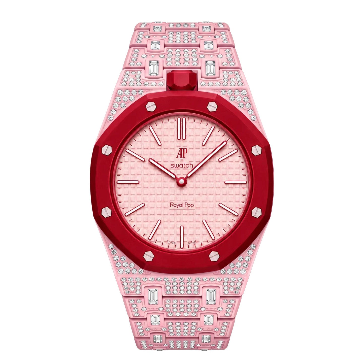 [Riva Jewelry]Royal Oak Pop Exklusiv Bioceramic Gehäuse & Bioceramic Armband Full Diamond
