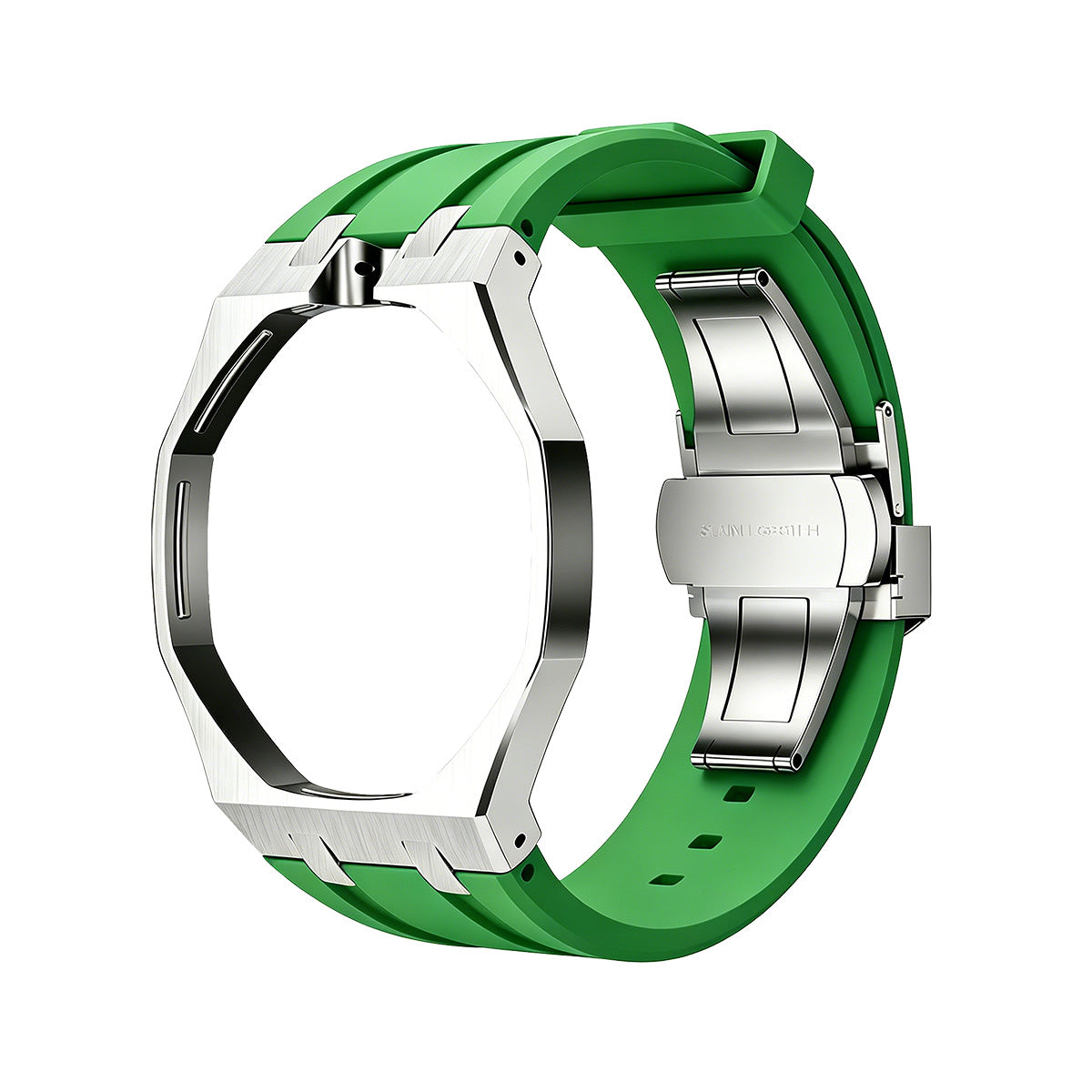 [Riva Jewelry]OAK POP GREEN STEEL SILICONE STRAP
