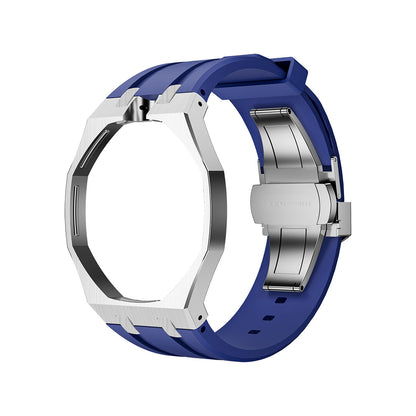 [Riva Jewelry]OAK POP DUNKELBLAUES SILIKONARMBAND AUS STAHL