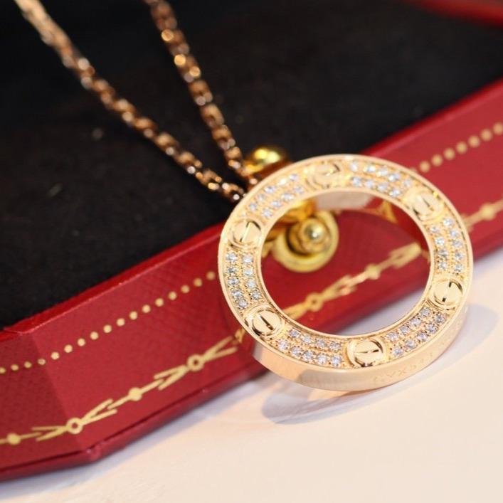 [Riva Jewelry ]LOVE NECKLACE ADJUSTABLE ROSE GOLD