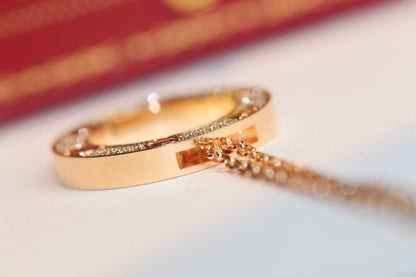 [Riva Jewelry ]LOVE NECKLACE ADJUSTABLE ROSE GOLD