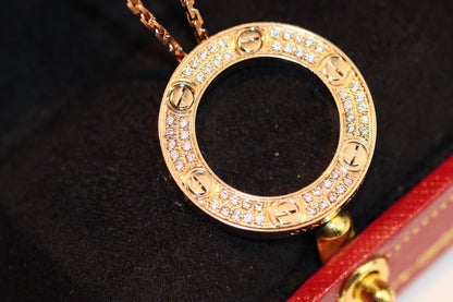 [Riva Jewelry ]LOVE NECKLACE ADJUSTABLE ROSE GOLD