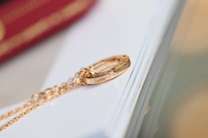[Riva Jewelry ]LOVE NECKLACE ADJUSTABLE ROSE GOLD 2 DIAMOND
