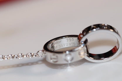 [Riva Jewelry ]LOVE NECKLACE PINK GOLD AND SILVER
