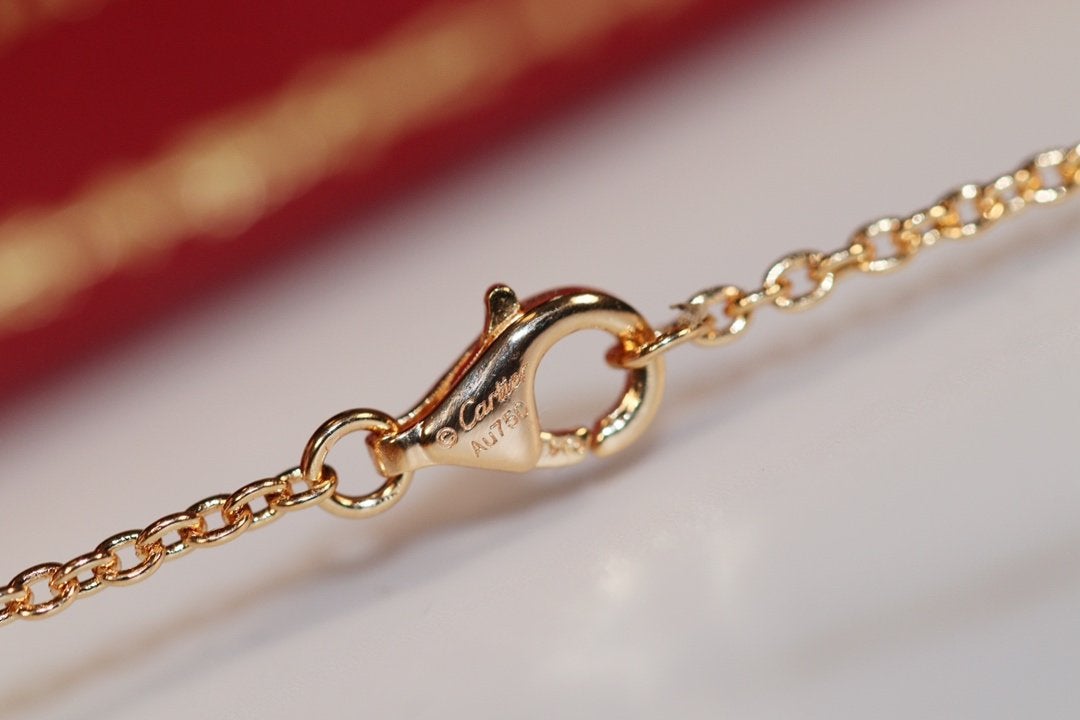 [Riva Jewelry ]LOVE NECKLACE PINK GOLD AND SILVER