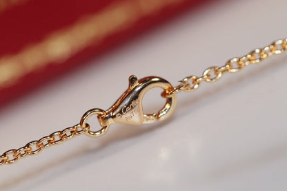 [Riva Jewelry ]LOVE NECKLACE PINK GOLD AND SILVER