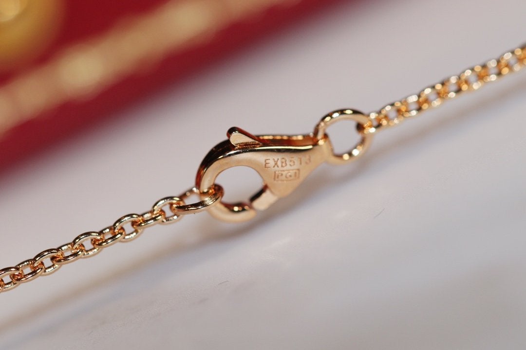 [Riva Jewelry ]LOVE NECKLACE PINK GOLD AND SILVER