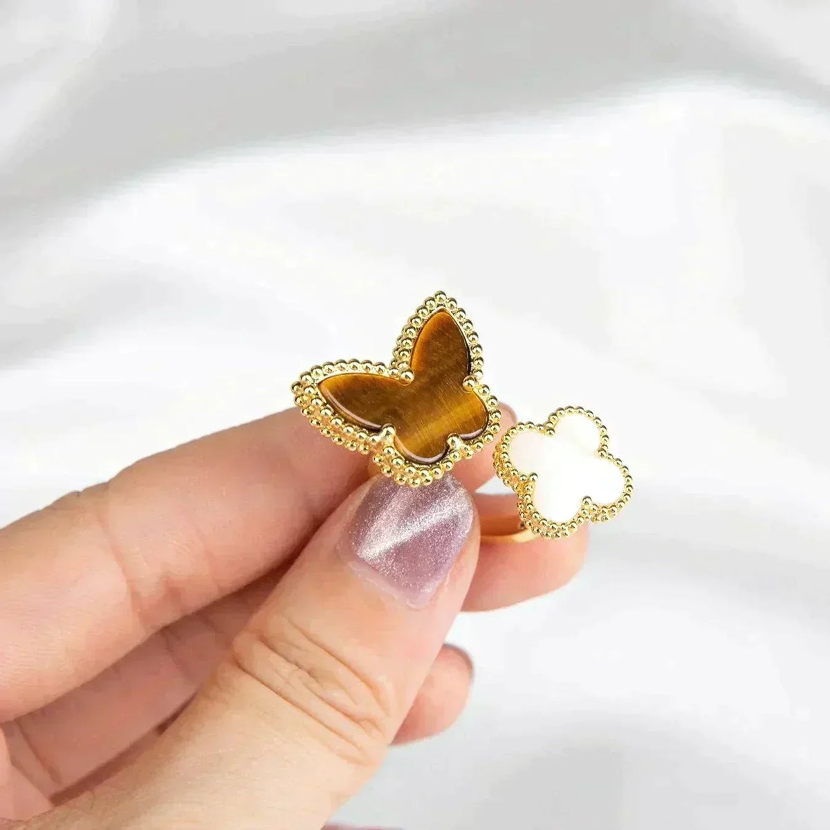 [Riva Jewelry ]LUCKY BETWEEN THE FINGER RING