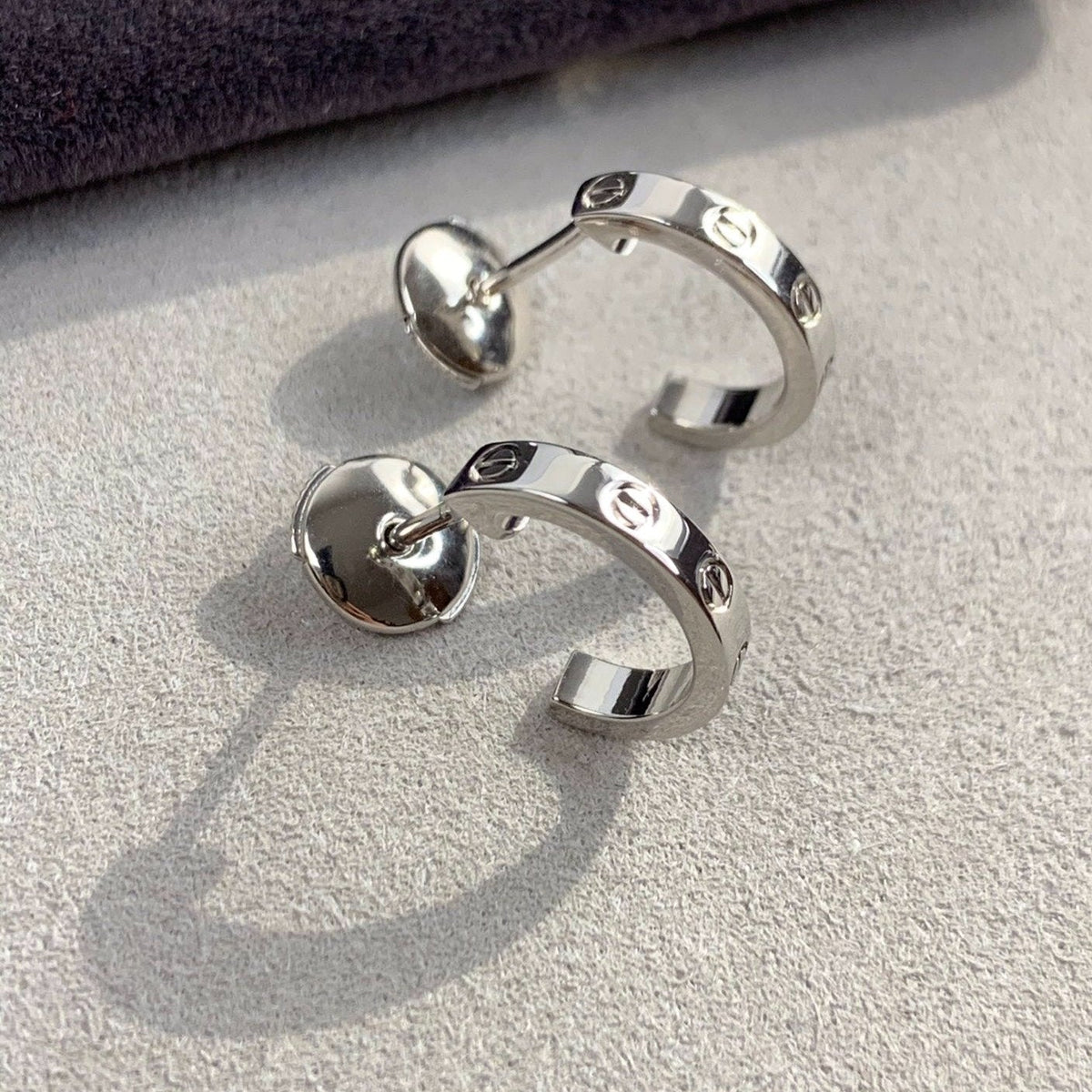 [Riva Jewelry ]LOVE EARRINGS 2.65MM SILVER