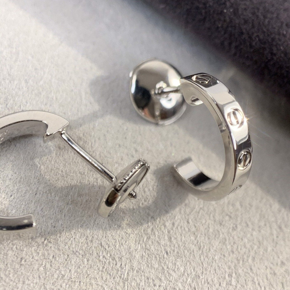 [Riva Jewelry ]LOVE EARRINGS 2.65MM SILVER